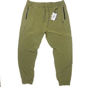 Flag Nor Fail Men’s Olive Green Slim Athletic Fit Everyday Jogger Pants 3XL NWT